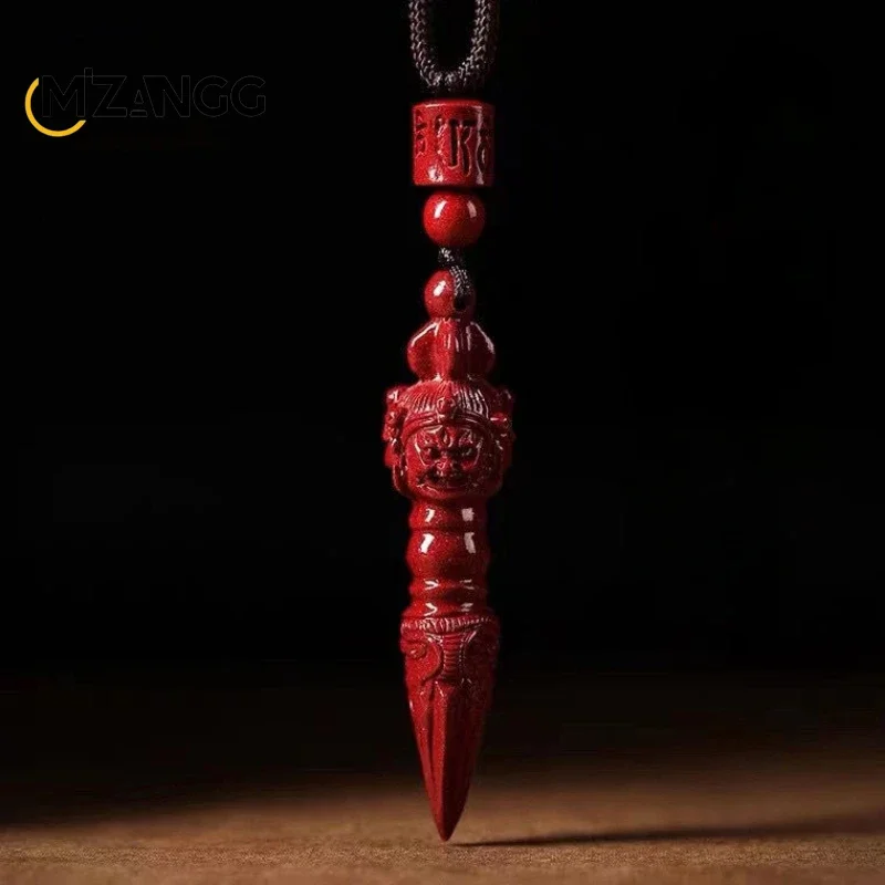 Naturalny cynober Vajra tłuczek wisiorek mężczyźni brelok kobiety naszyjnik wysokiej klasy fioletowy złoty piasek amulet na szczęście prezent