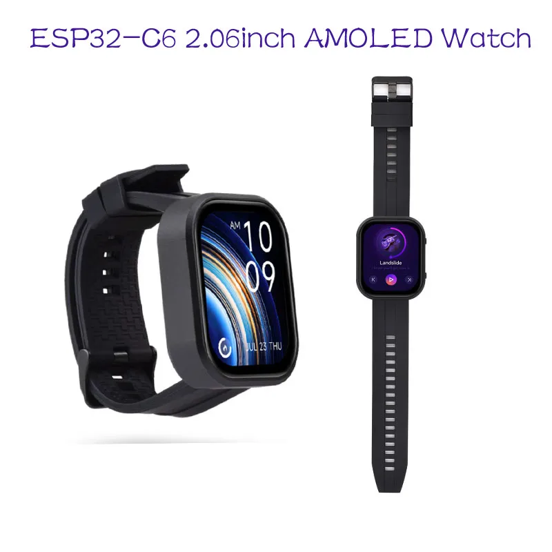 Waveshare ESP32-C6 2.06" AMOLED Watch Board | 410x502 | WiFi 6 & Zigbee | RISC-V IoT Kit