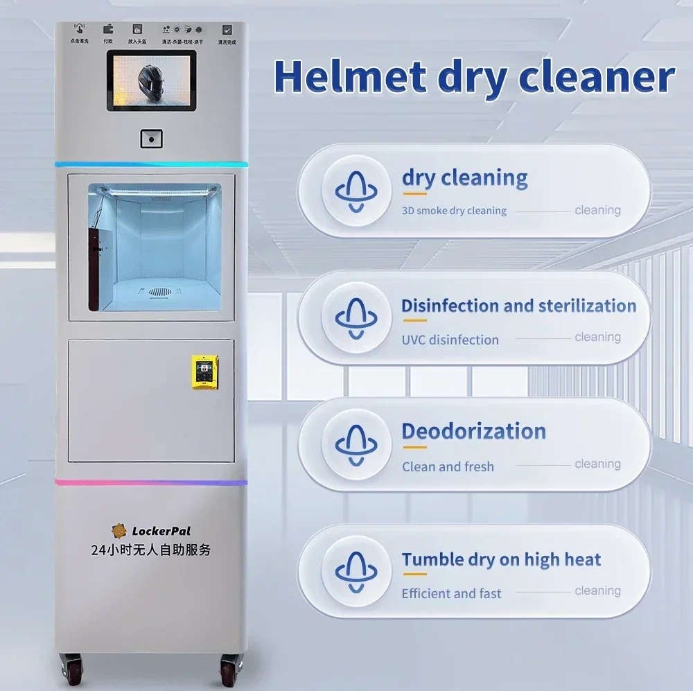 Factory customization helmet cleaning machine with nayax coin and  device  cleaner vendo