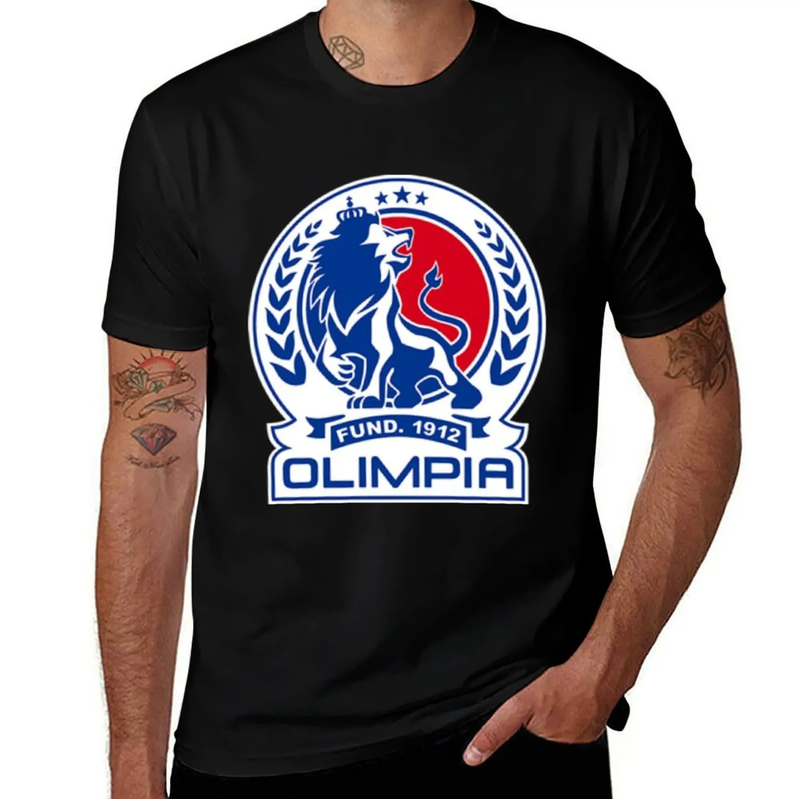 

Club Deportivo Olimpia T-Shirt Art Pattern Printed Casual Top