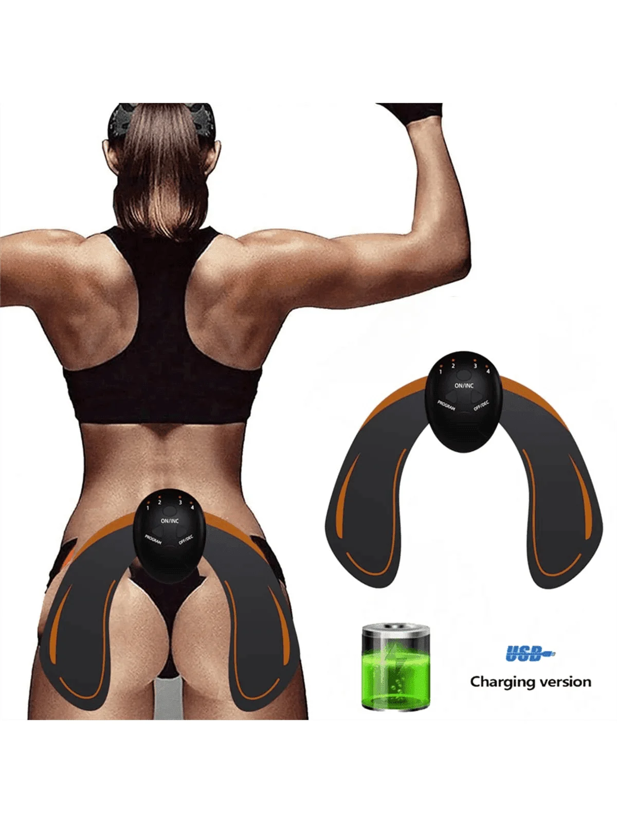 รุ่นชาร์จ/เครื่องนวดสะโพก อุปกรณ์เสริมความงามก้นอัจฉริยะ แผ่นแปะก้น ก้นอวบ ยกก้น แผ่นฟิตเนส