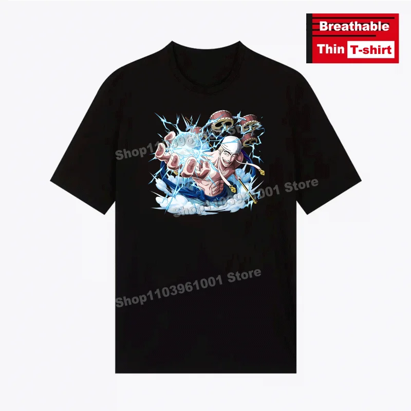 

Japanese Popular Anime Printed - Enel T-shirts y2k Harajuku Fashion Street Men Women Short Sleeve Tees Breathable Thin T-shirt