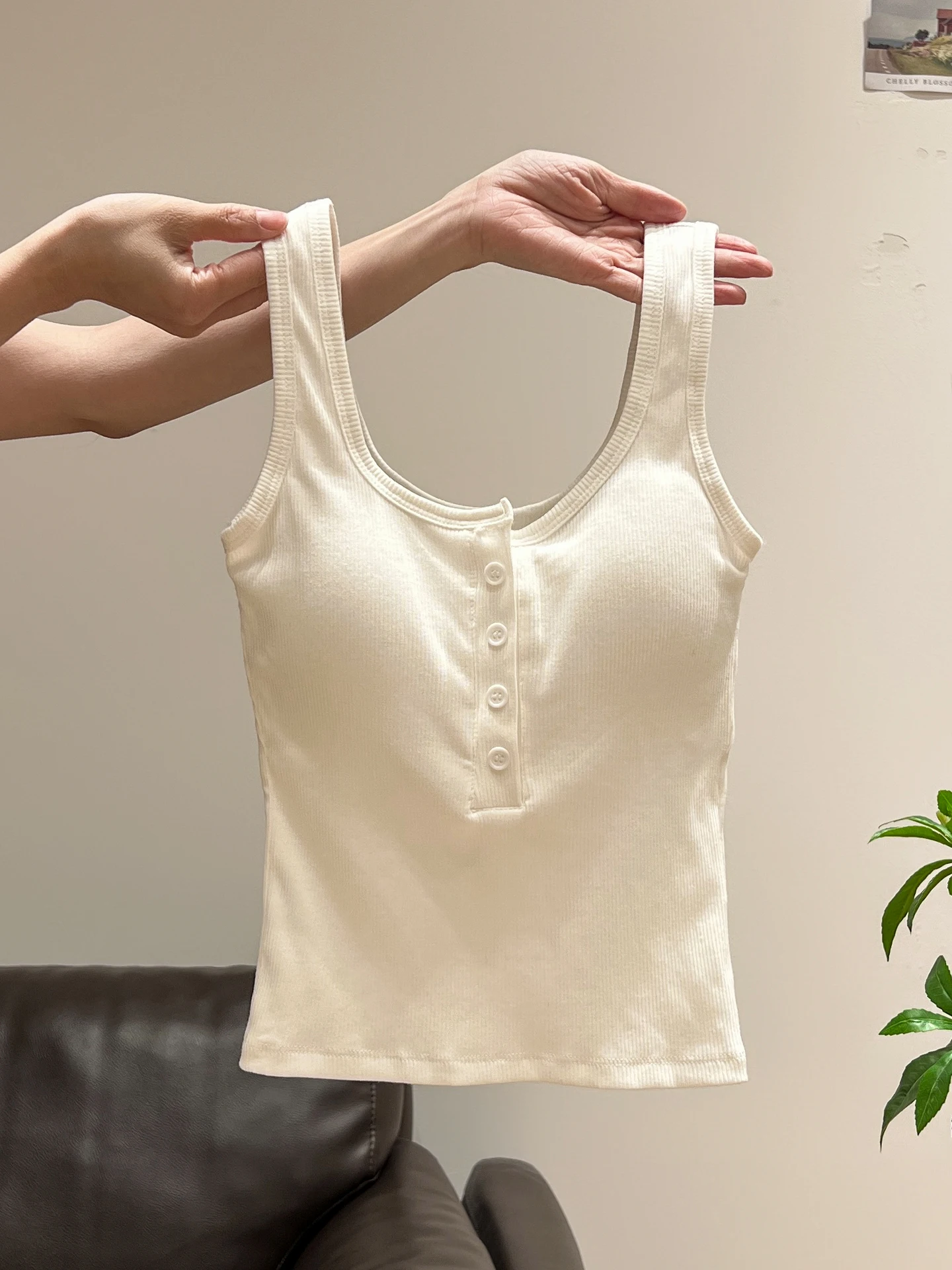 Débardeur coupe cintrée pour femme, gilet Svel avec coussinet de poitrine, dissimule la poitrine latérale pour un usage quotidien, coréen, automne hiver