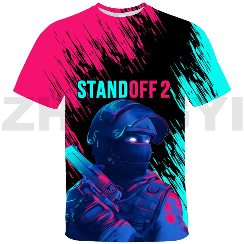 Funny Game Standoff 2 Print Graphic T Shirts 3D Children Cartoon Vintage T Shirt Men Clothing Tops Casual Sports Boys Girls Tees