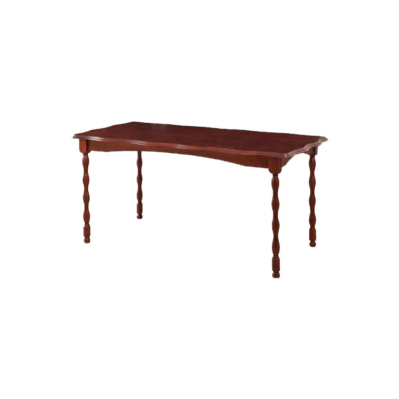 French wave dining table solid wood retro petal solid wood rectangular antique table small household