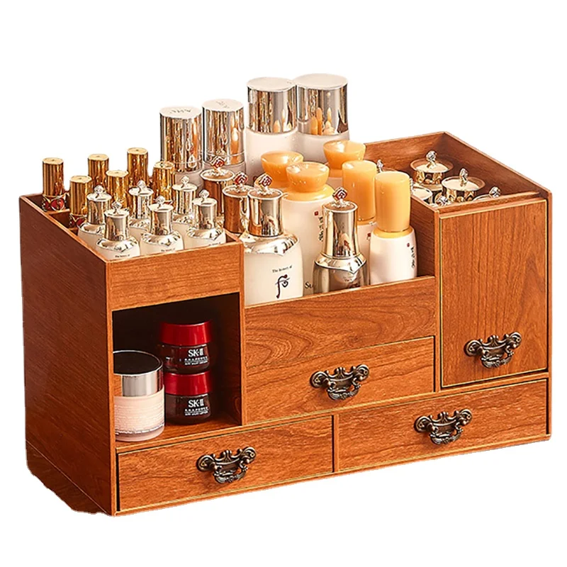 Drawer Women Makeup Boxs Empty Vintage Multilayer Storage Makeup Box Design Skincare Luxury Rangement Maquillage Household Items