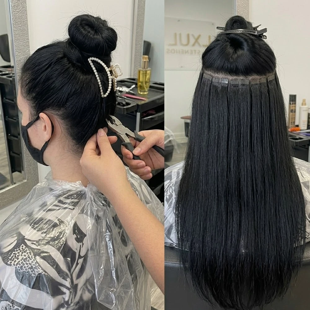 PU SKin Invisible Seamless Silky Straight Tape In Extensions 100% Human Hair 24 inch 21pcs/pack Ins Hair Extension Natural Color image 4