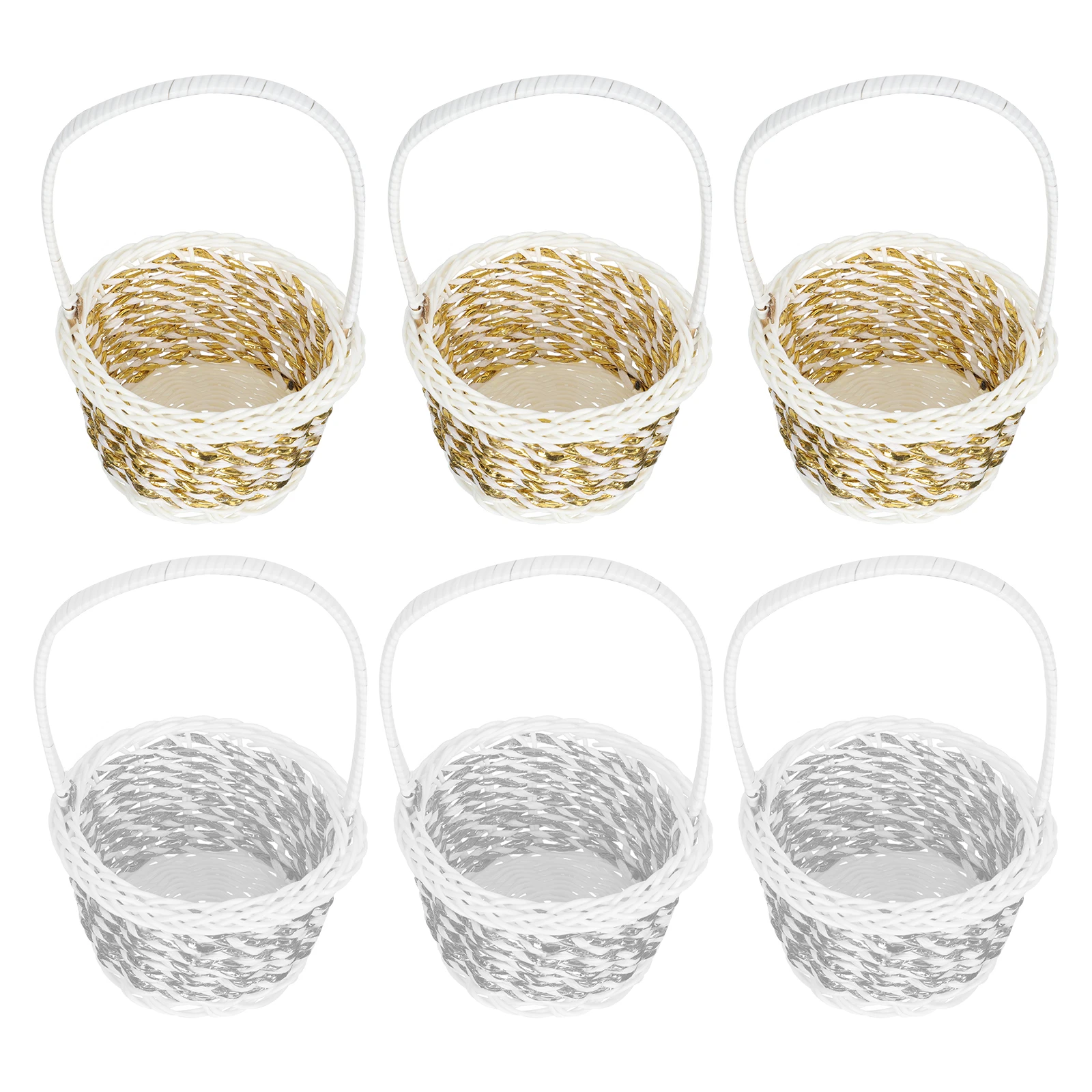 

6 Pcs Storage Basket Bread Baskets for Household Purposes Mini Woven Food Pantry Miniature Retro Pp Decorative Child Fruit