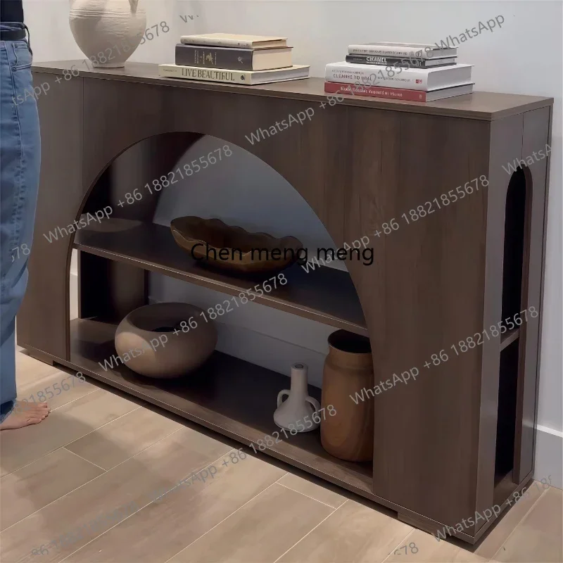 

Entrance solid wood decoration entrance entrance desk case side table against the wall long sofa back few