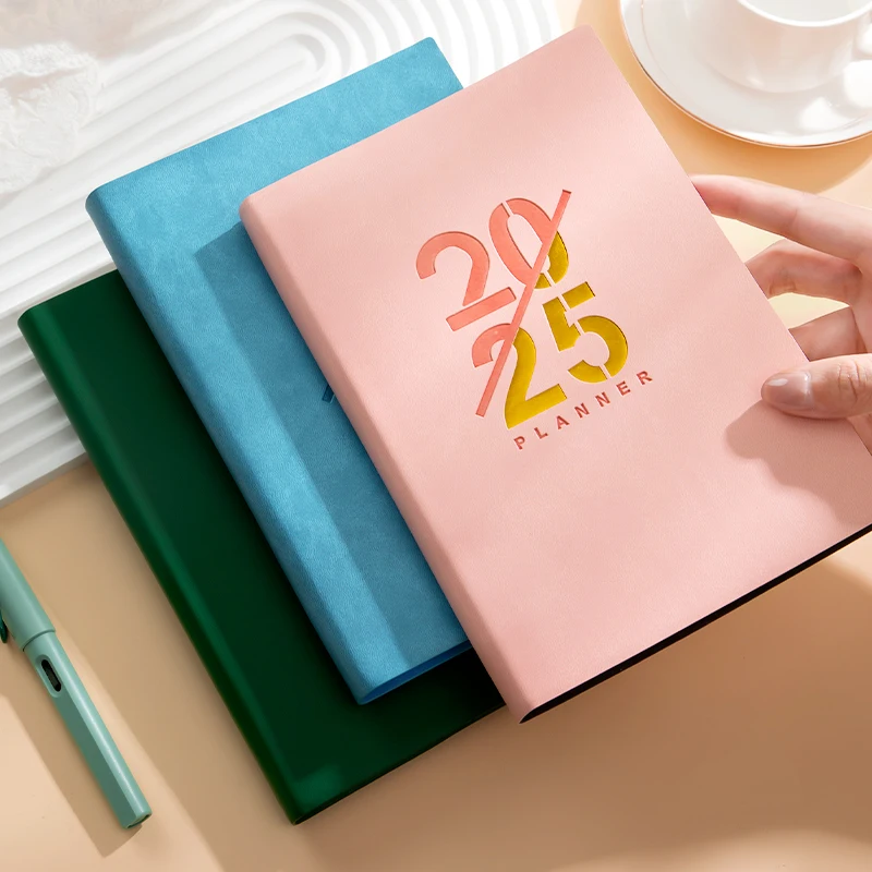 Jan 2025 to Dec 2025 Planner Notebook A5 Agenda English Inner Monthly/Weekly/Daily School Office Supplies Christmas Gifts