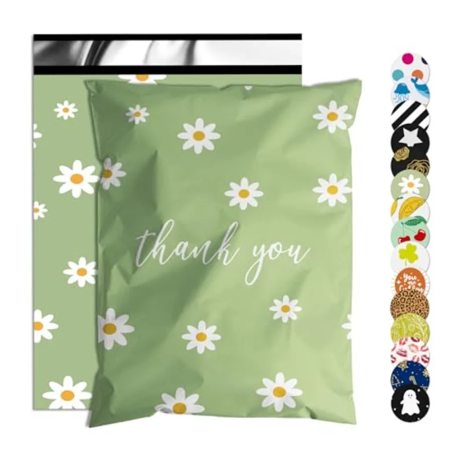 

Почтовые пакеты Thank You Poly Mailer 10x13 дюймов, 100 шт., водонепроницаемые и устойчивые к разрывам, для одежды, милые почтовые пакеты с самоклеящимся клапаном