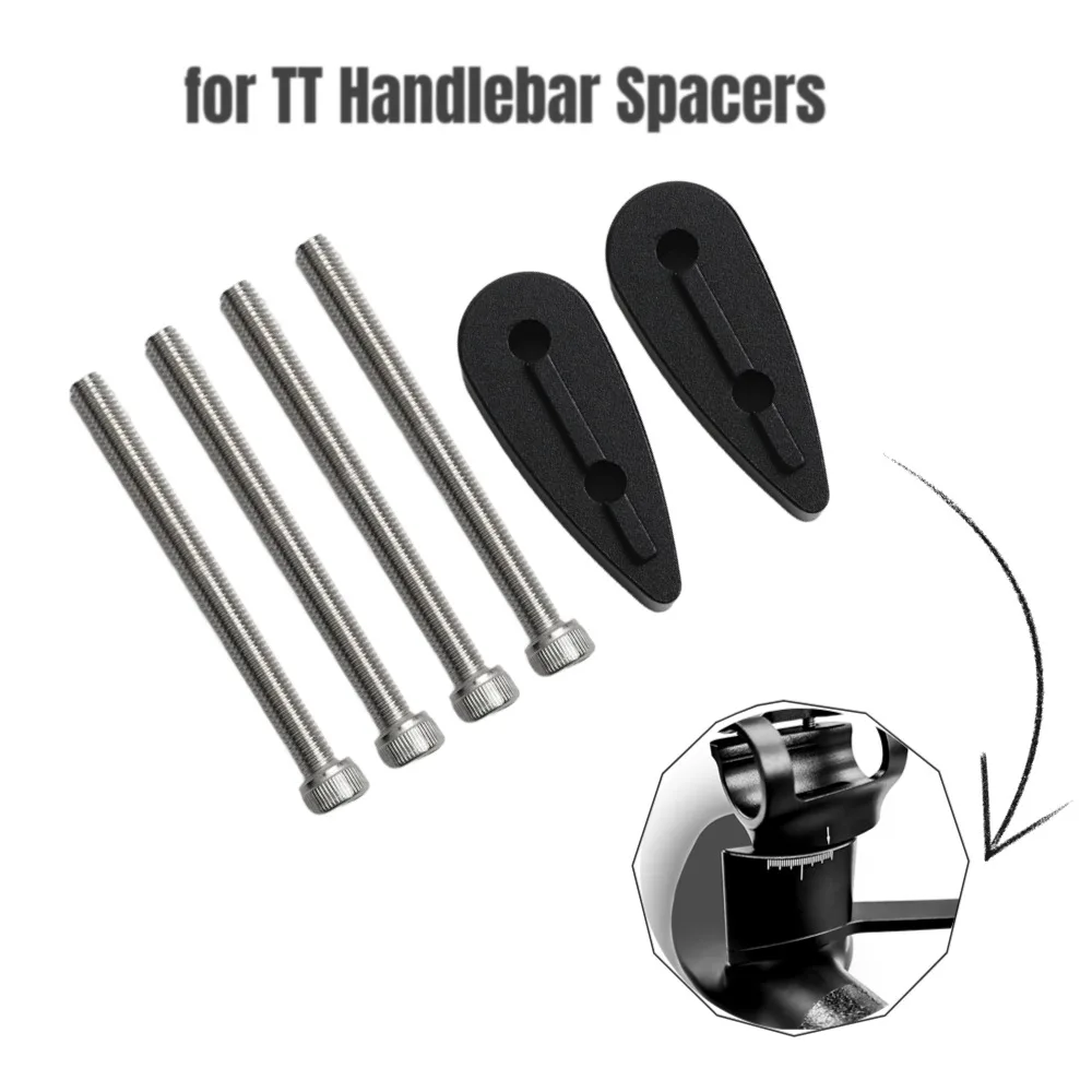 For TT Handlebar Spacers 5 10 20 40mm Black 7075 Aluminum Alloy For Aero Bars Time Trial Bike Riser Extender Pair Cycling Parts