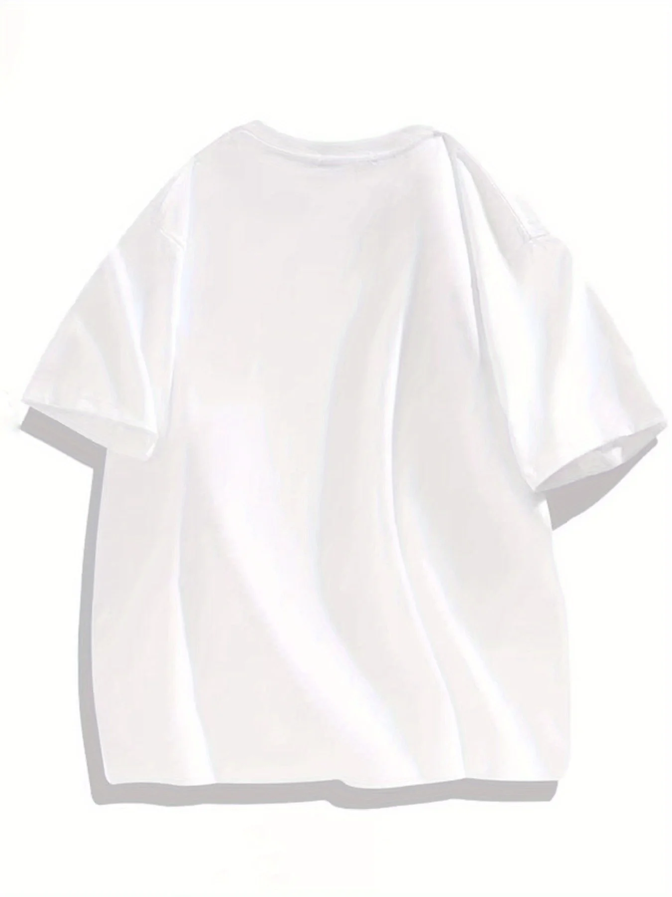 New Women's Y2K-Inspired Graphic Tee Casual Short Sleeve Loose Round Neck with Bold Print White Summer Breathable Clothes