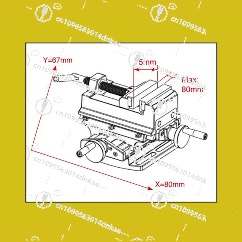 Rotatable Cross Pliers, Multi-functional Mini Cross Table Sliding Milling Machine, Suitable for Bench Drill Electric Drill