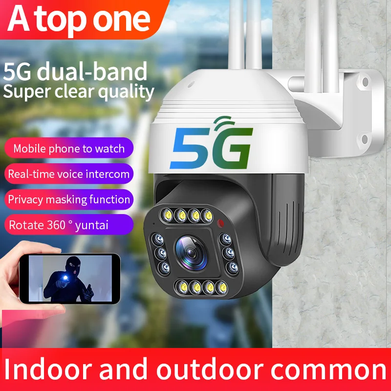 

2MP 5G/2.4G Daul-band WiFi IP Camera Waterproof Security Camera AI Human Detection Auto Tracking Surveillance Wireless Cameras