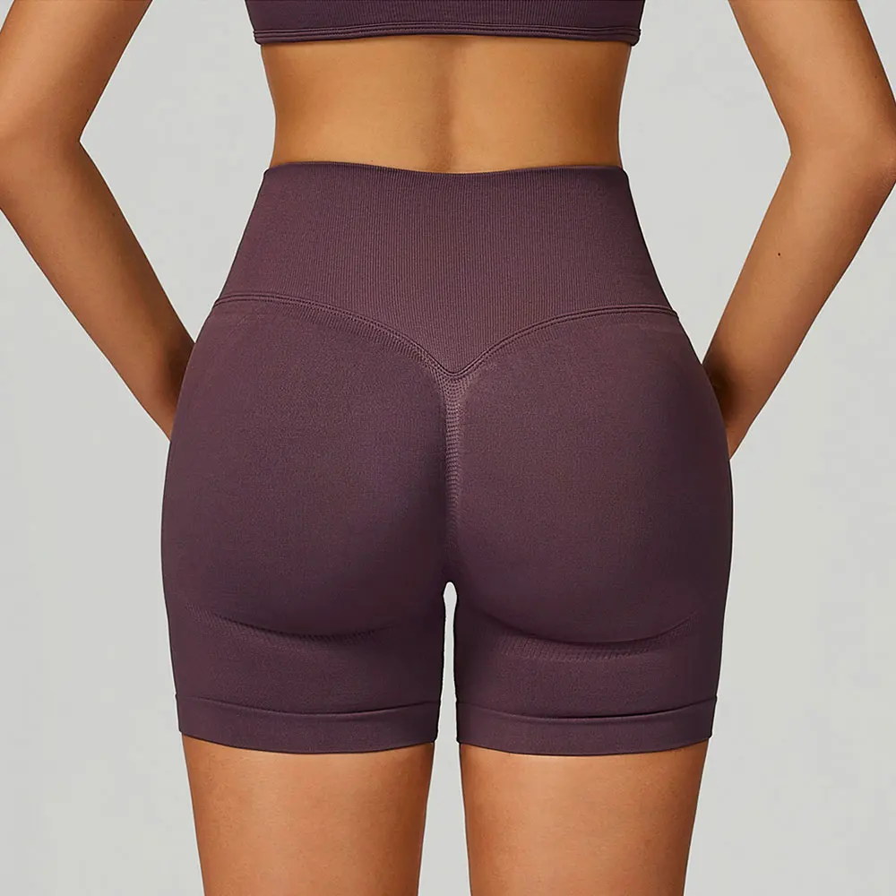 

Бесшовные спортивные шорты с цветными блоками, шорты для йоги с высокой талией, женские колготки для тренажерного зала, фитнеса, бега, пуш-ап, подтягивающие ягодицы, тренировочные брюки