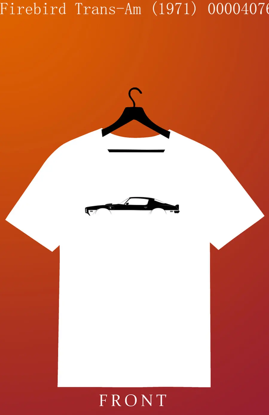 

Car Lovers T-shirt Pont car Firebird Trans-Am Turbo WS6 Convertible Men's and Women's Short-Sleeved with Patterns for Summer