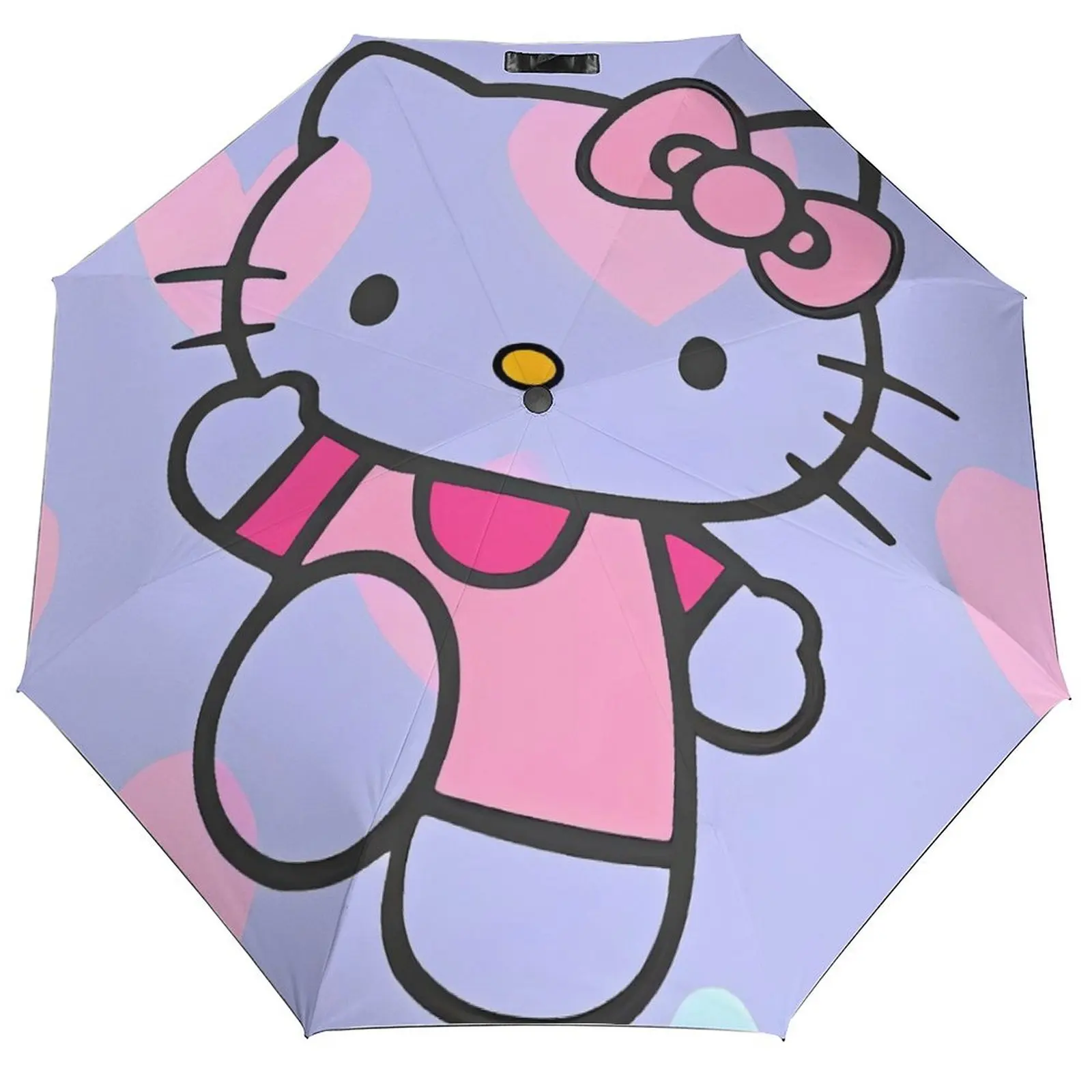 

Складной зонт Kawaii Hello Kitty, ветрозащитный зонт для женщин и мужчин, милый мультяшный автоматический солнцезащитный пляжный крутой зонт