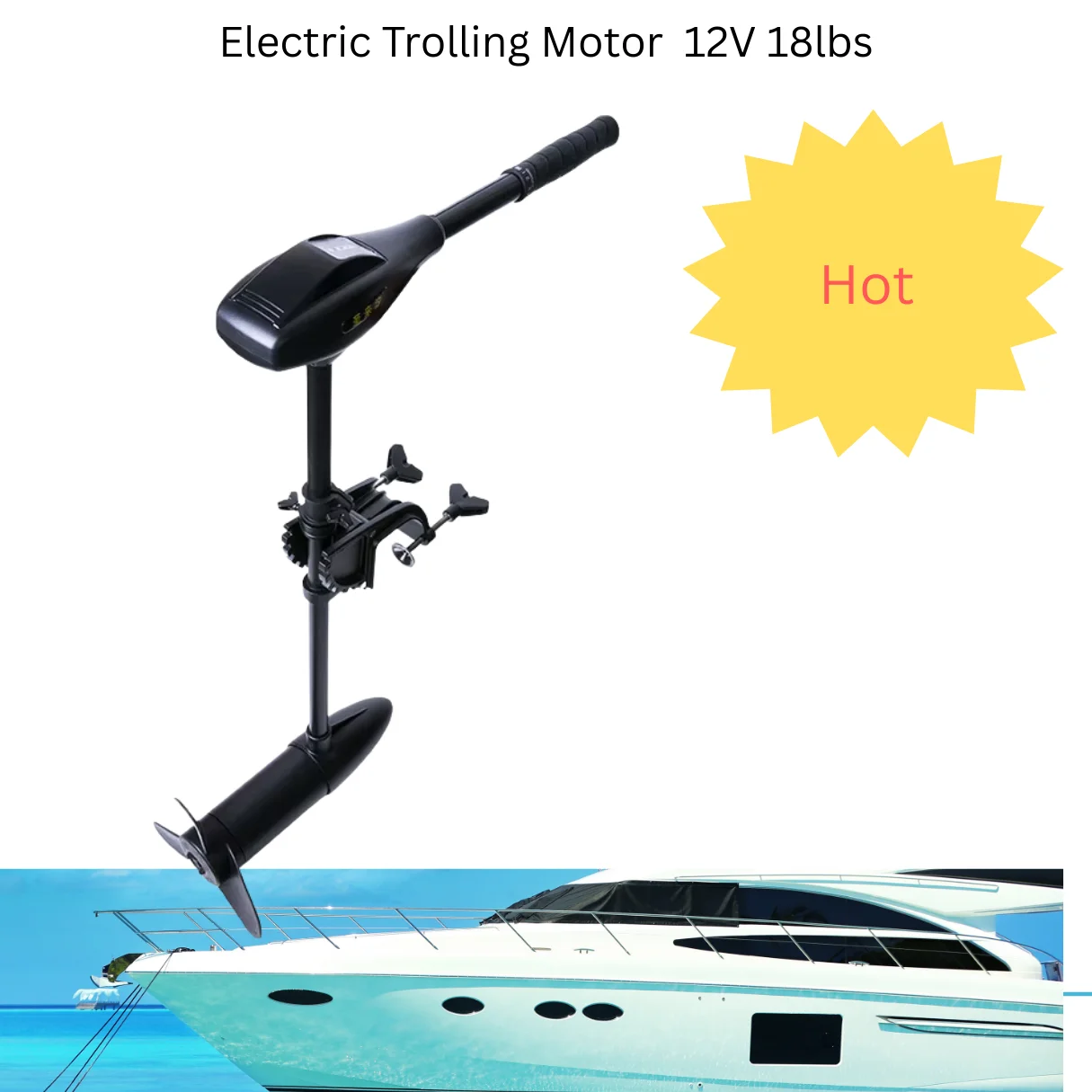 

Outboard Electric Trolling Motor 12V 18lbs Electric For Inflatable Boat Rubber Boat Electric thruster