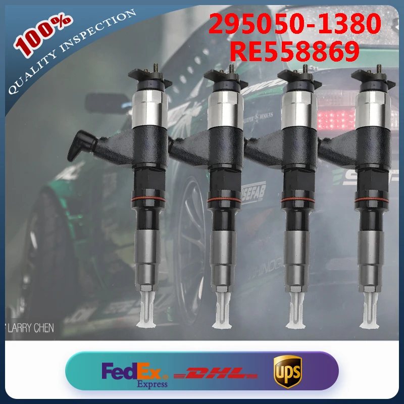 

4 шт. 295050-1380 RE558869 топливная форсунка Common Rail для дизельного двигателя John Deere 5065E