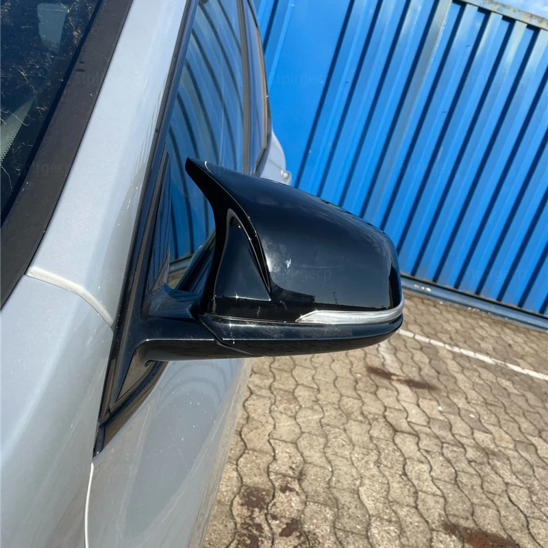 استبدال M نظرة غطاء مرآة لسيارات BMW 1 سلسلة F40 2019-2023 116i 118i 120i 128ti 116d 118d 120d غطاء مرآة سوداء