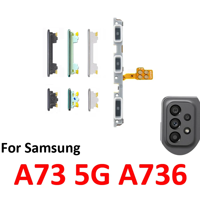 For Samsung Galaxy A73 5G A736 A736B Phone Power Volume Button On Off Up Down External Key Internal Flex Cable Ribbon Parts