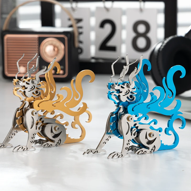 

MOKR Chao Feng Dragon 3D Metal Puzzle Children's Toys DIY Handmade Assembly Model Education Training Christmas New Year Gift