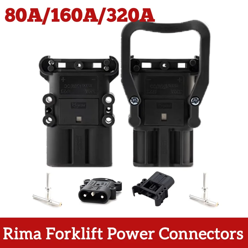 160A REMA Gabelstapler-Batterieladeanschluss 80/320A Hochstrom Industrieller Schnellstecker Männlich-Weiblich Stromanschlüsse DC150V