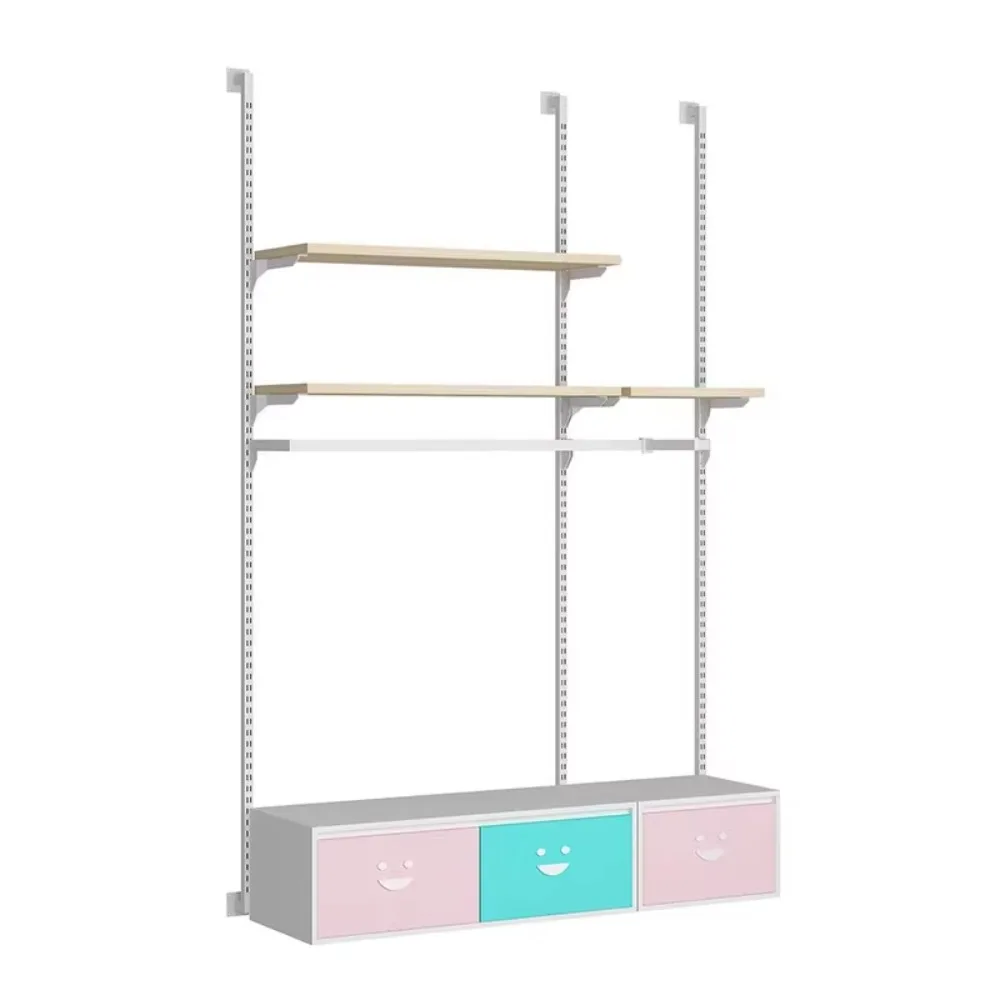 의류 매장 진열대 이중 행거 어린이 의류용 벽걸이형 엄마와 아기 선반 슈퍼마켓용