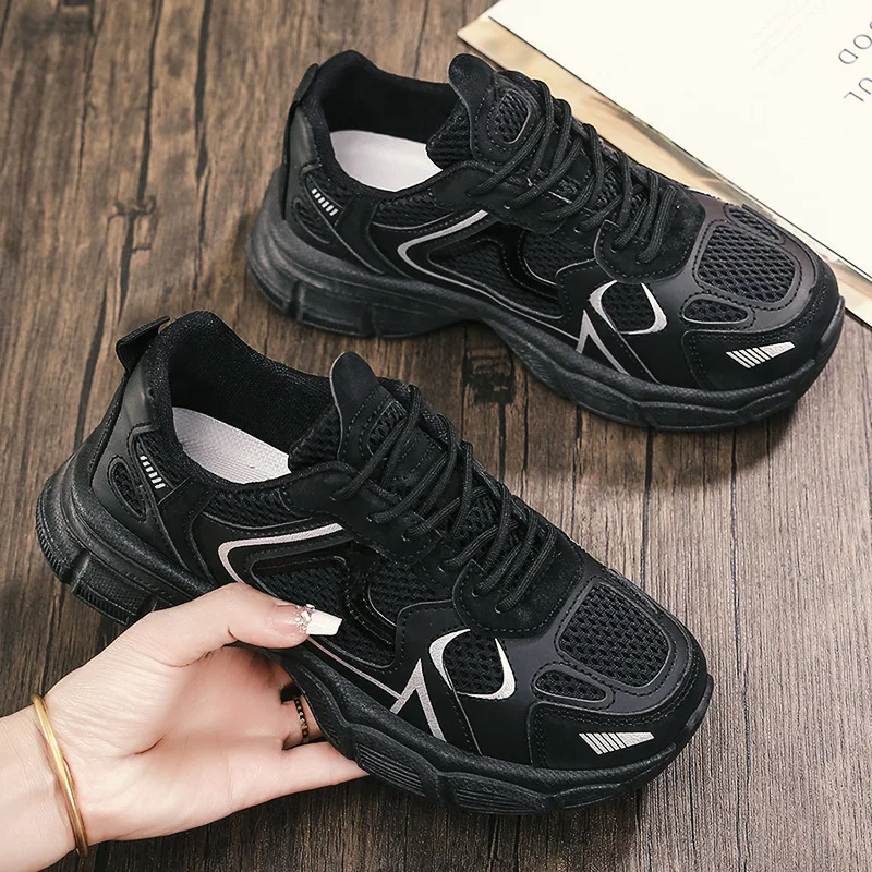 Running Sneakers Women Breathable Anti-slip Outdoor Fashion Casual Shoes 2023new All-match Thick Bottom Women Shoes Autumntime