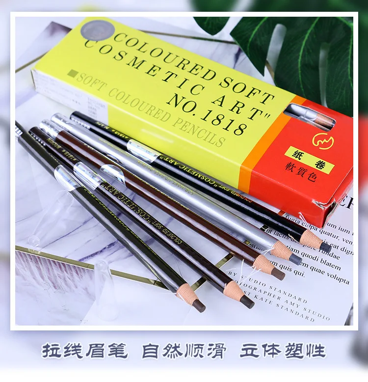 Lápiz Delineador de ojos para cejas, maquillaje negro, marrón, resistente al agua, lápiz tinte para tatuaje de cejas, no se decolora, potenciadores de ojos naturales, herramienta de maquillaje