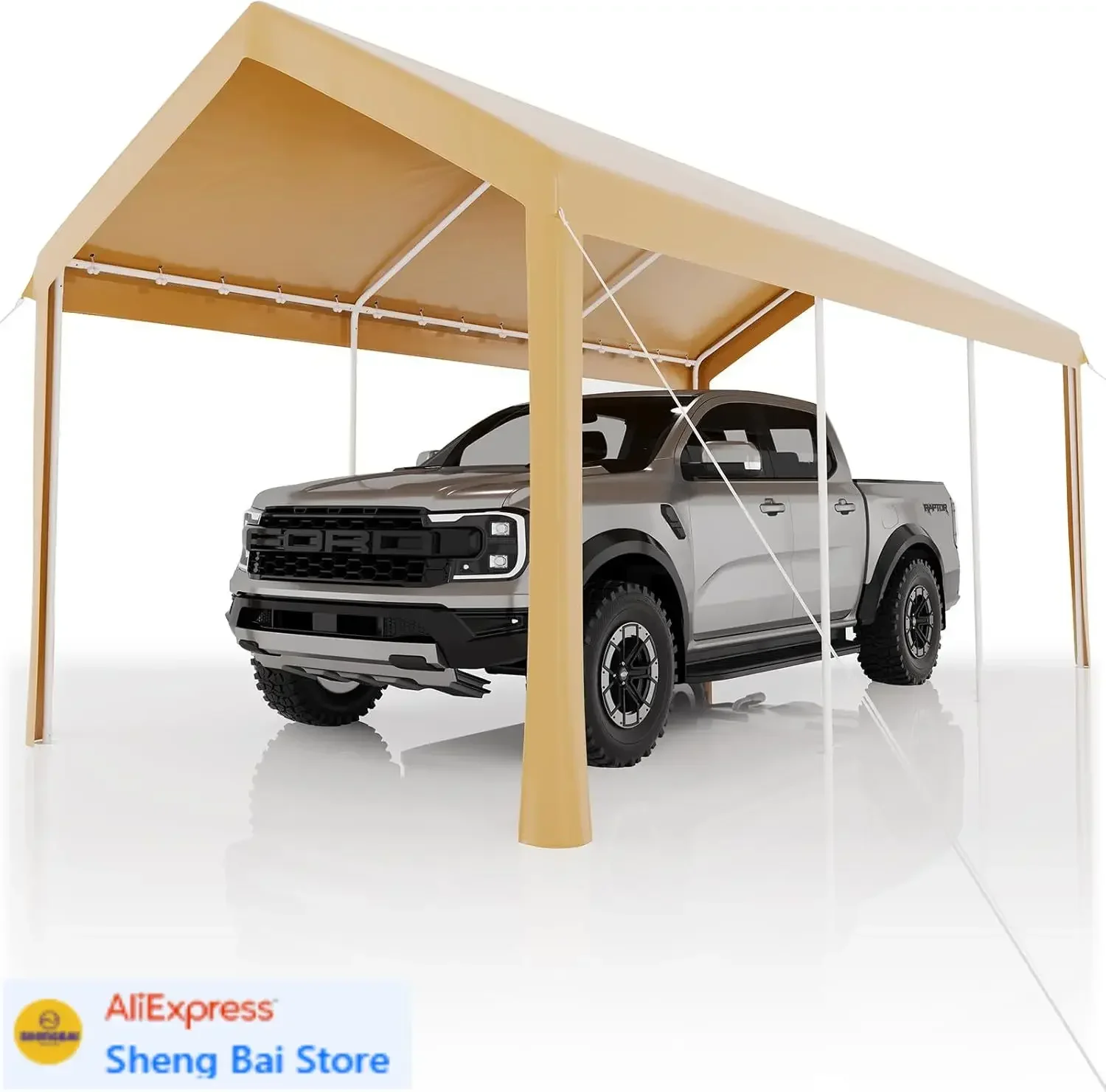 

Бестселлер: Усиленный навес для автомобиля 10x20, оцинкованная стальная конструкция, уличный тент с УФ-защитой и водонепроницаемым покрытием из полиэтилена, портативный, G-образный