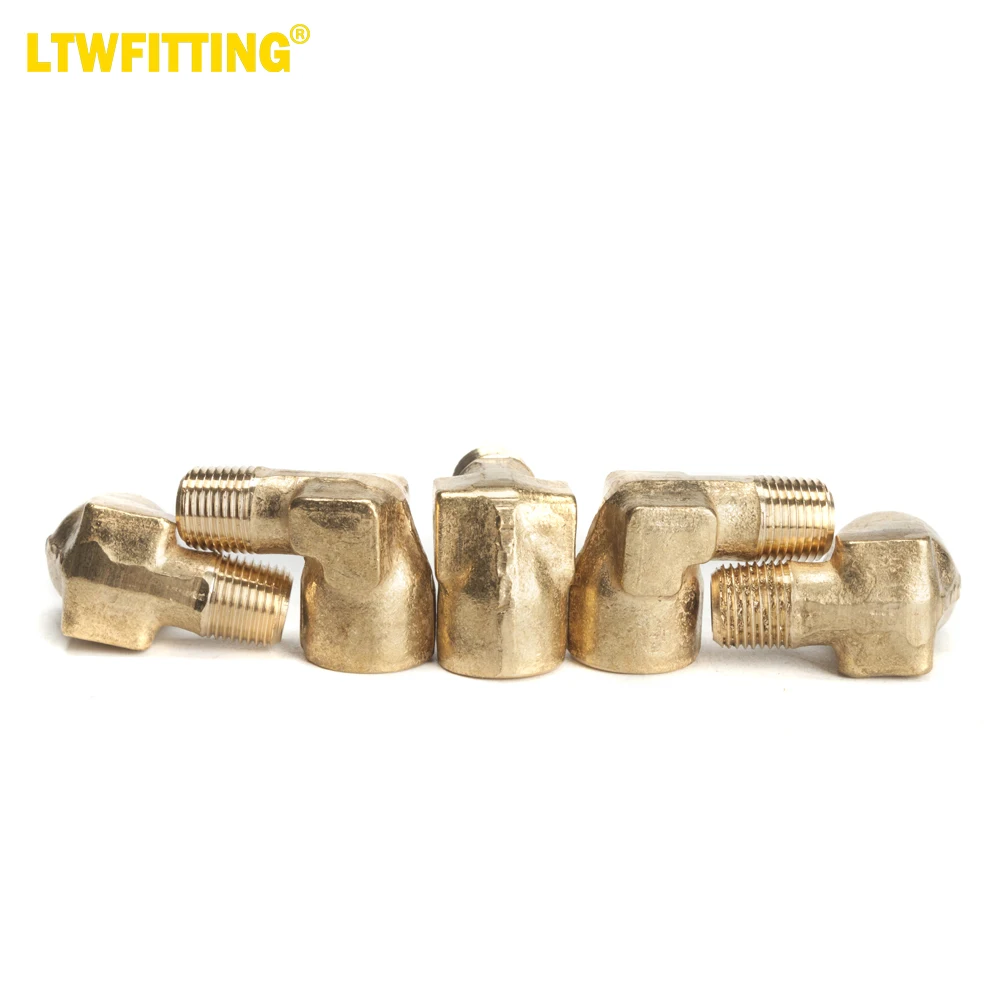 

LTWFITTING Brass Pipe 90 Deg 1/8-Inch NPT Street Elbow Forged Fitting Fuel Air Boat(Pack of 5)