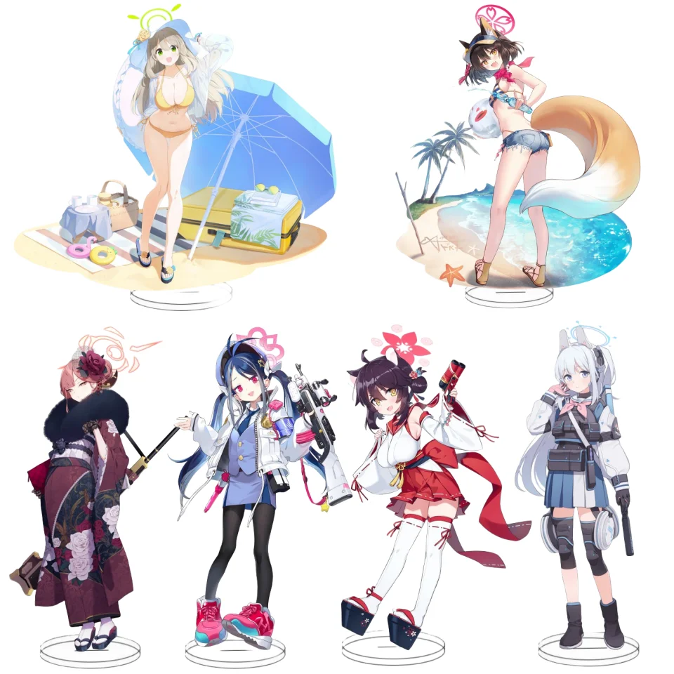 

15CM Blue Archive Millennium Science School Anime Figures Cosplay Acrylic Stand Model Plate Holder Cake Topper Birthday Gift