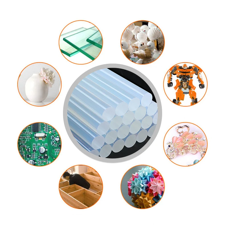 20PCS Hot Melt Adhesive Clear 7MM Silicone Gel Strong Temperature Resistance and High Viscosity Domestic Portable Gun Accessorie