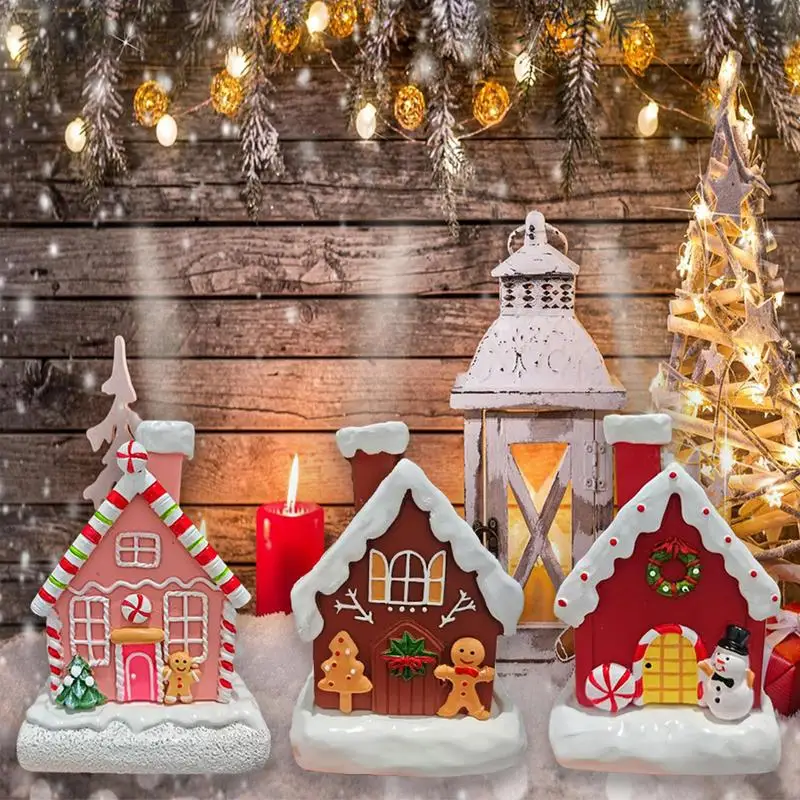 Christmas Incense Burner Resin Small Gingerbread House Christmas House Diffuser Table Centerpieces Holiday Favor For Home