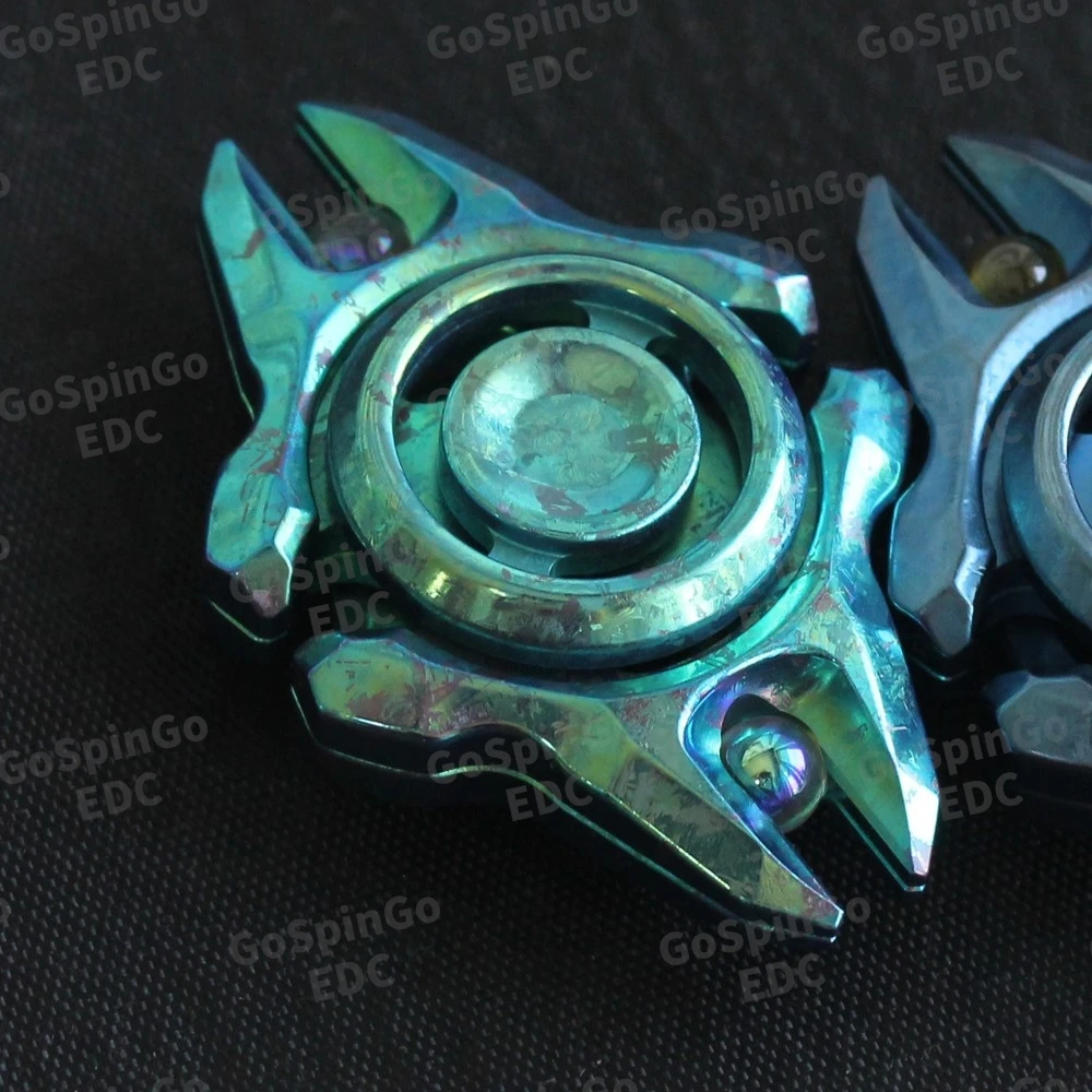 Möbius EDC Arco lungo Cristallo di ghiaccio Titanio Fidget Spinner Fidget Giocattoli per adulti Gadget per alleviare l'ansia Disegni originali