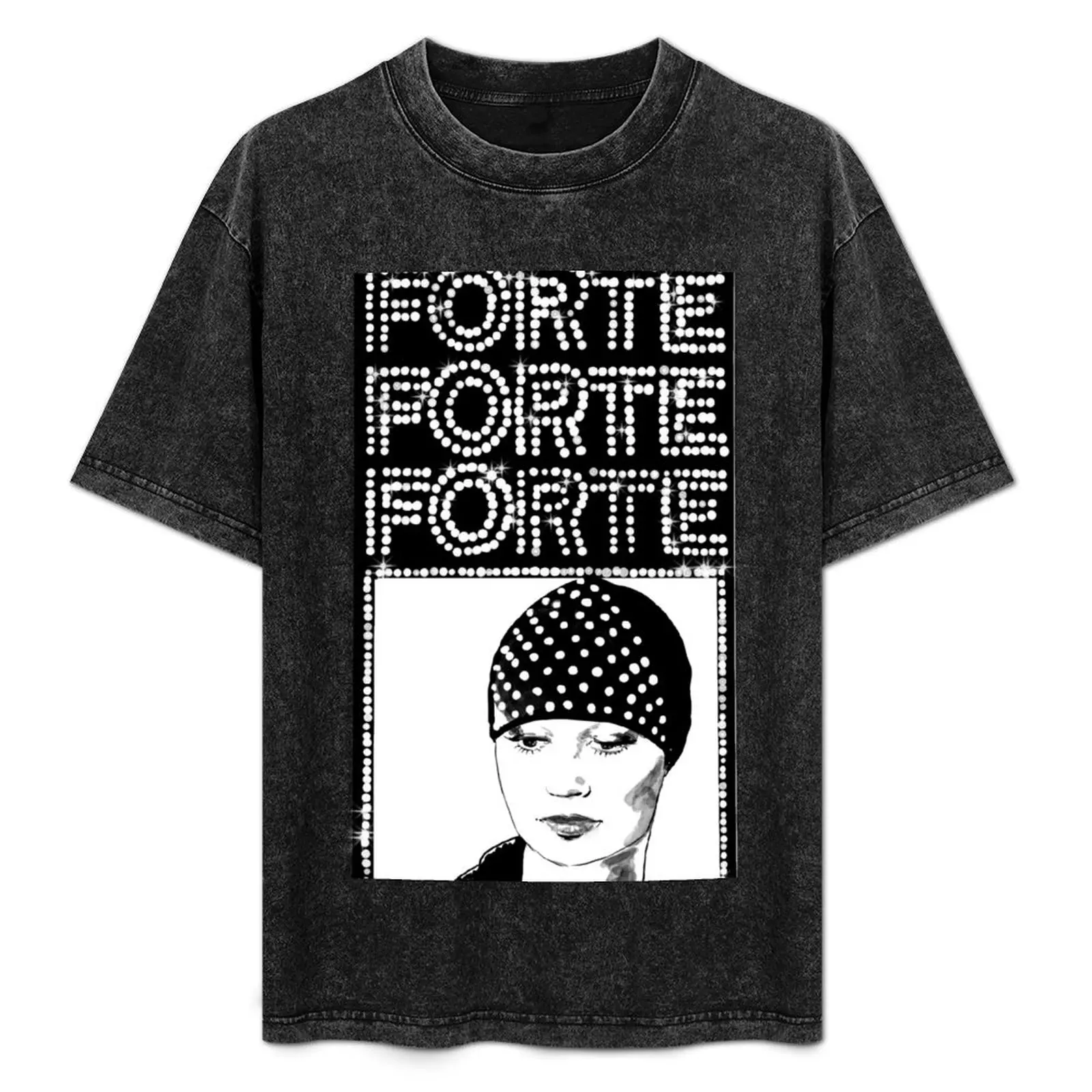 Raffaella Carrà, ¡FORTE FORTE FORTE! Camiseta de talla grande informal de manga corta