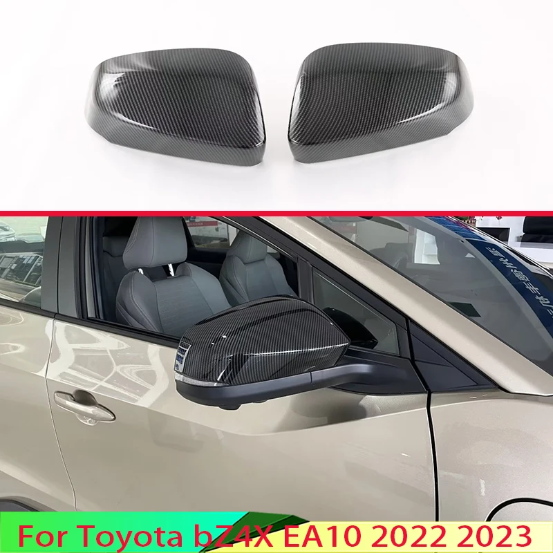 

Для Toyota bZ4X EA10 2022 2023, углеродное волокно, крышка бокового зеркала на дверь, накладка на крышку заднего вида, молдинг, гарнир