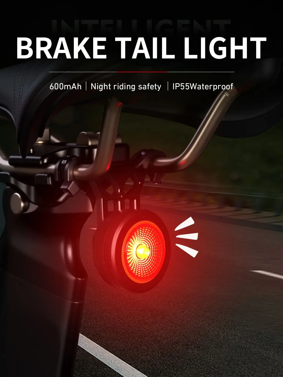 AliExpress UK CYCLAMI Bicycle Magnetic Smart Brake Sensing Taillight Bike Auto Brake Sensing Rear Light Waterproof Cycling Warning Tail Lamp