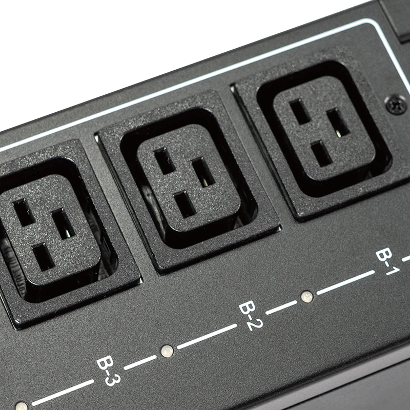 intelligent 63A 12 socket C19 socket custom plug basic power distribution unit with 63A air circuit breaker hot swap control