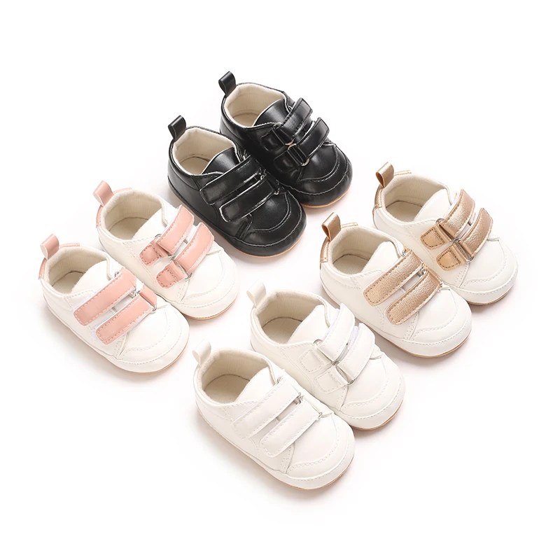 

New Baby Anti Slip Learning Shoes Comfortable And Fashionable Soft Soled Anti Slip Double Velcro Baby Sports Shoes