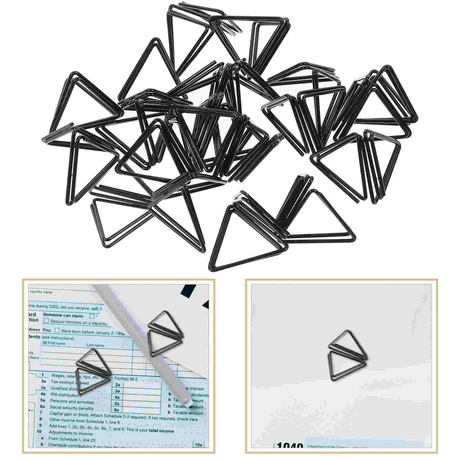 

20 Pcs Triangle Business Card Holder Table Number Holders Photo Clips Memo Stand Notes Iron Place