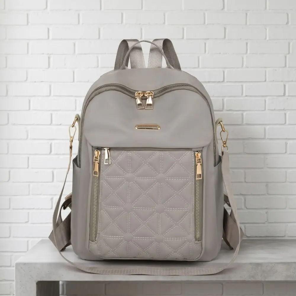 Oxford Cloth Simple Luxury Backpack Small Pack Solid Color Solid Color Shoulder Bag Handbag Multi-functional Retro Backpack Gift