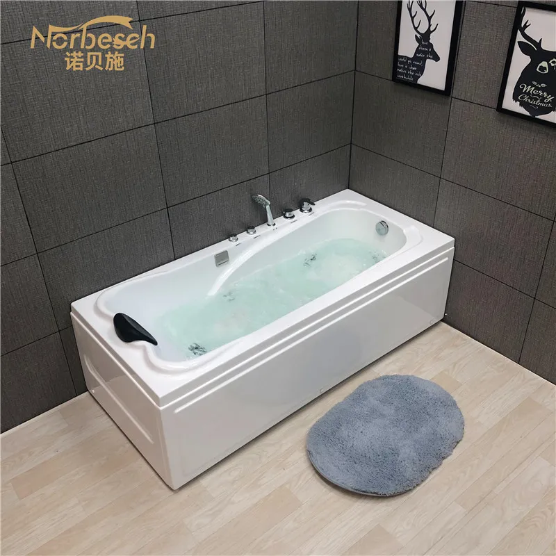 

Factory Direct Supply Acrylic Hotel Engineering Bathtub Surfing Massage Household Adult Double Skirt Bathtub 1.2-1 Meters
