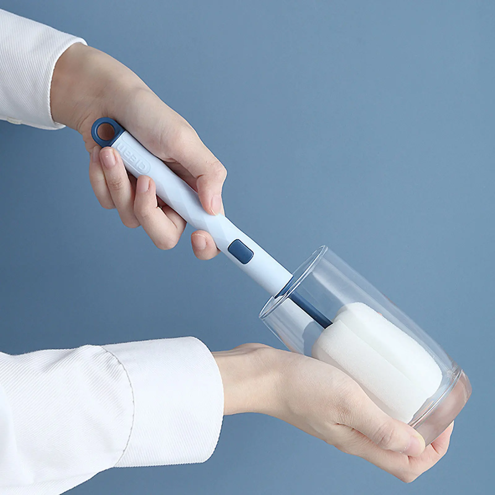 

2Pcs Cup Cleaning Brush Long Handle Bottle Glass Scrubber Reusable Washable Scientific Beaker Brush for Experiment