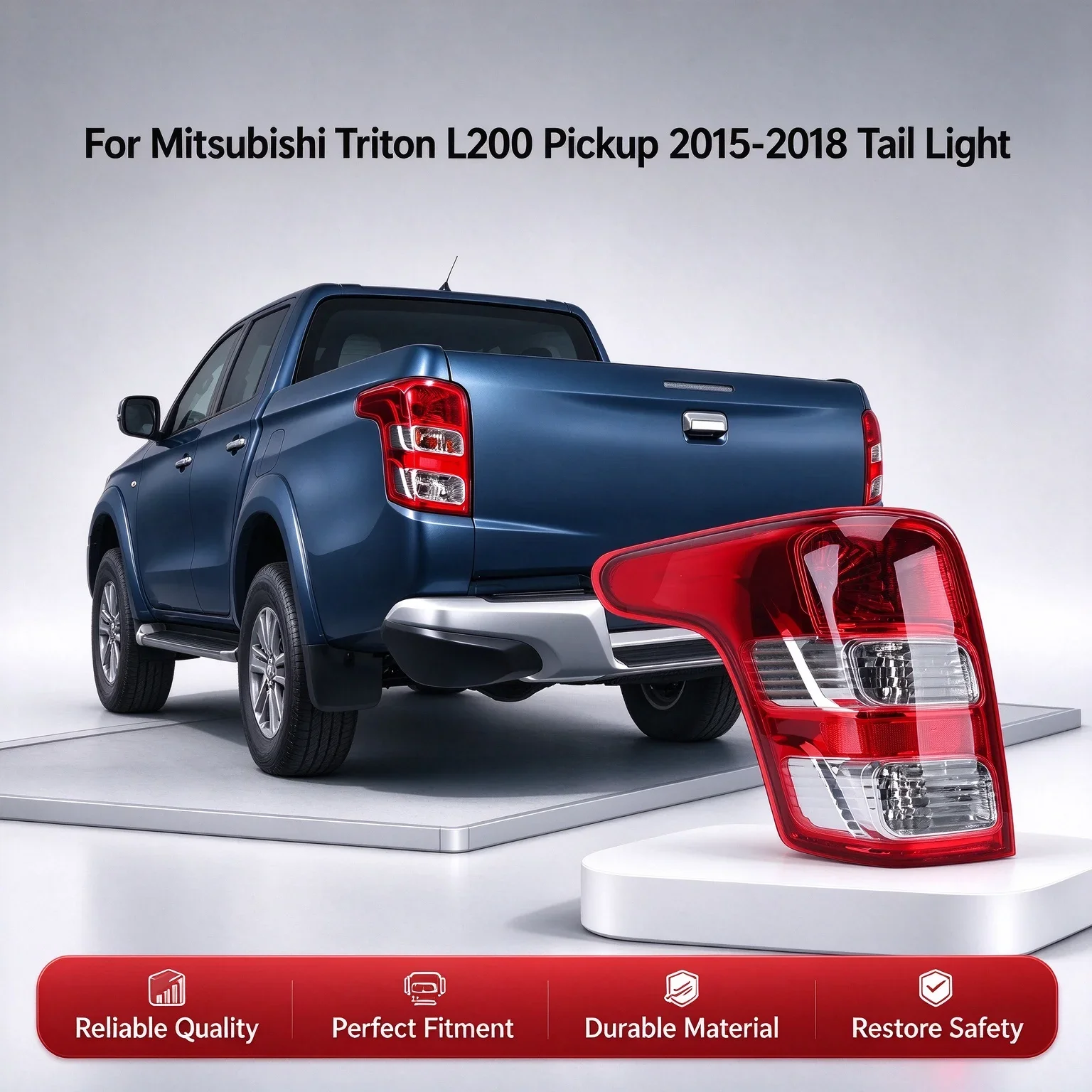Tail Light Cover for Mitsubishi L200 2015 2016 2017 Car Rear Light Tail Lamp without Bulbs 8330A944 8330A943