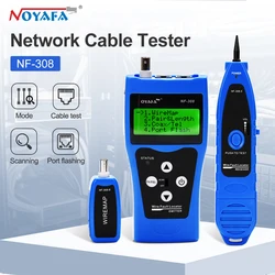 NOYAFA NF-308S Network Cable Tester Measure Length Wiremap Tester LCD Display Cable Tracker RJ45 RJ11 BNC Network Tester Tools