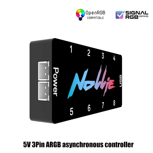 Imagen 2 del producto Controlador asíncrono Nollie RGB HUB 8/16 vías direccionable ARGB divisor compatible con Software de gestión de señal RGB/OpenRGB