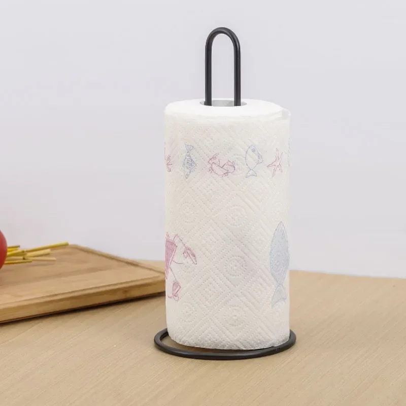 Stainless Steel Kitchen Roll Paper Towel Holder Bathroom Tissue Stand Silver Napkins Rack Home Kitchen Storage Accessories